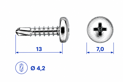 VIJAK DIN 7504 N 4,2x13